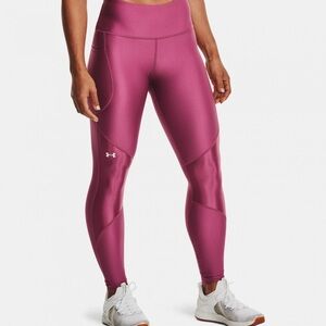 Under Armour Pink Shine HeatGear Compression Performance Leggings, size medium